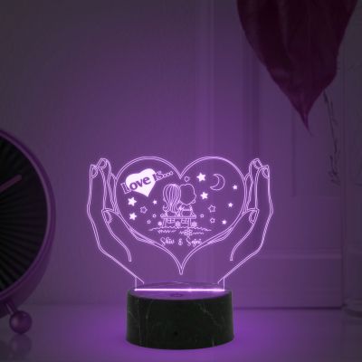 Couple Night Lamp With Customized Name's
